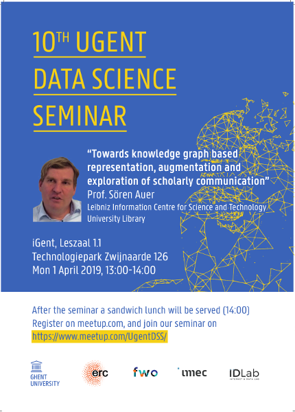 10th UGent Data Science Seminar with Prof. Sören Auer
