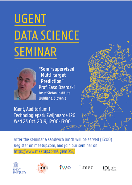 UGent Data Science Seminar with Prof. Saso Dzeroski