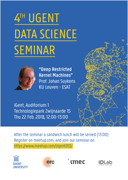 4th UGent Data Science Seminar with Prof. Johan Suykens